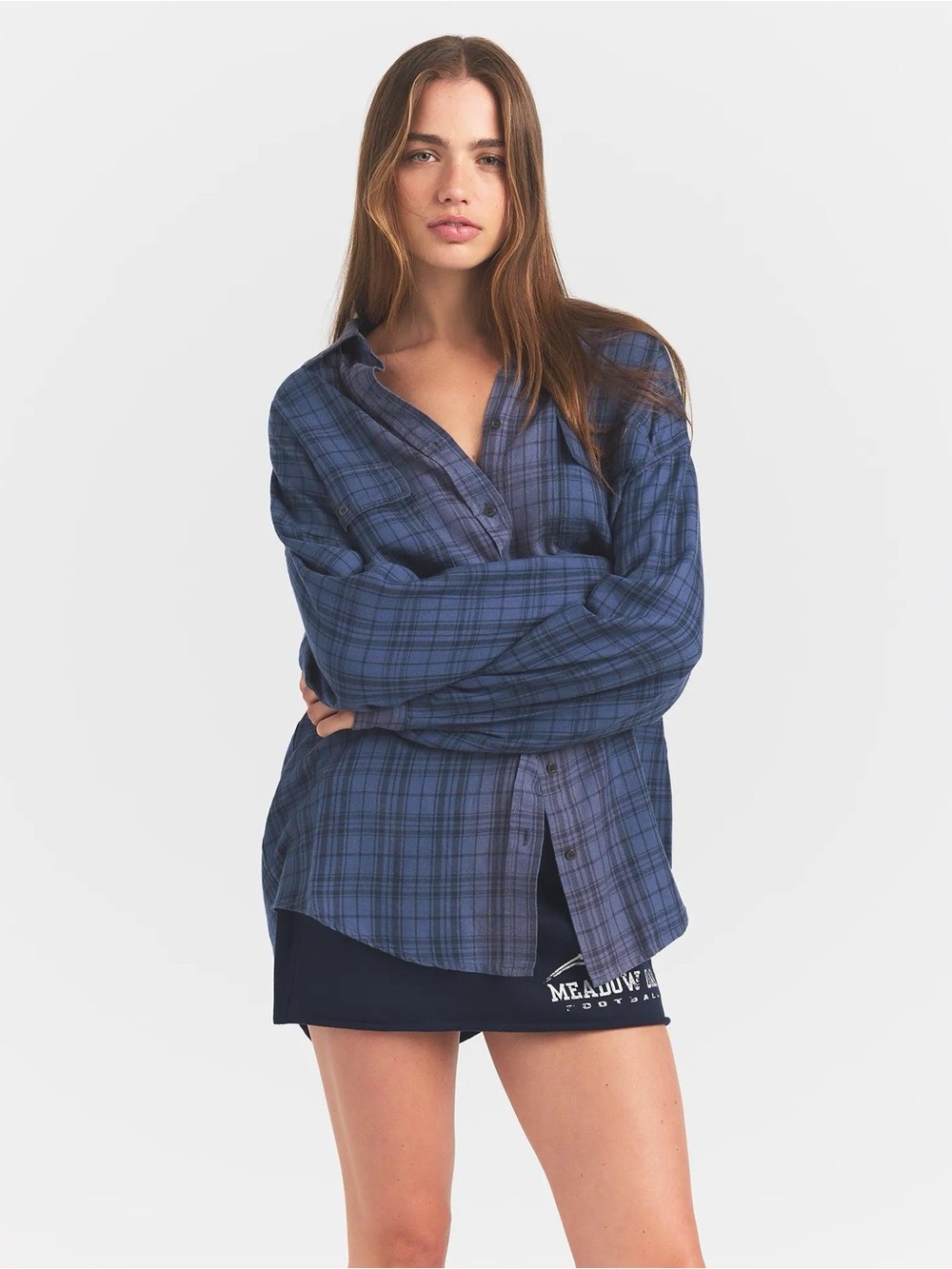 skims WASHED FLANNEL OVERSIZED SHIRT •Medium•